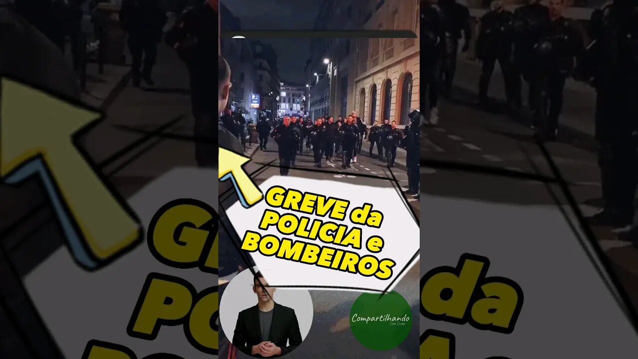 👮‍♂️POLICIAIS se JUNTAM aos PROTESTOS na FRANÇA #shortsyoutube #shorts #short