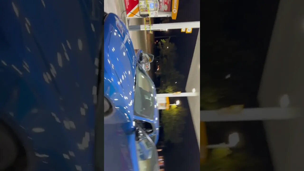 Upcoming artist #notorioustae tries to take parked car 😳 #chargers #dodge #blue