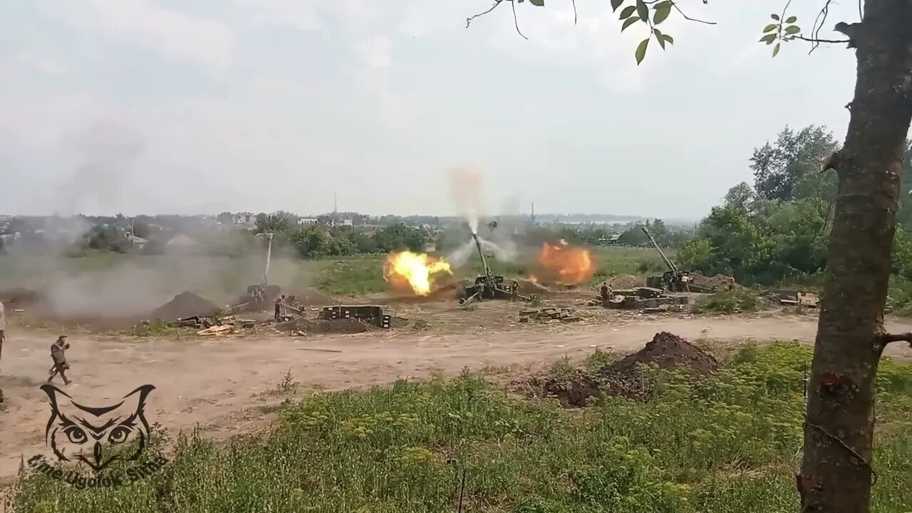 Operation of a battery of 152 mm Msta B howitzers ATTACK positions of Ukrainian troops