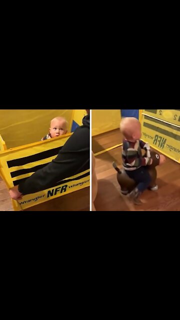 Dad Recreates Rodeo Event At Home For His Son