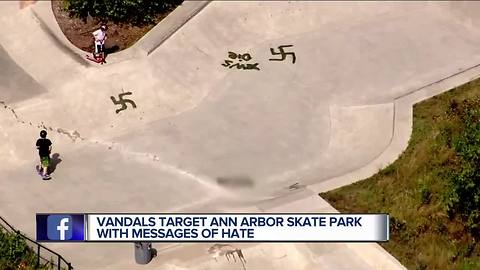 Vandals target Ann Arbor skate park with messages of hate