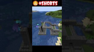 Building Medieval Bridge in survival Minecraft #shorts #short