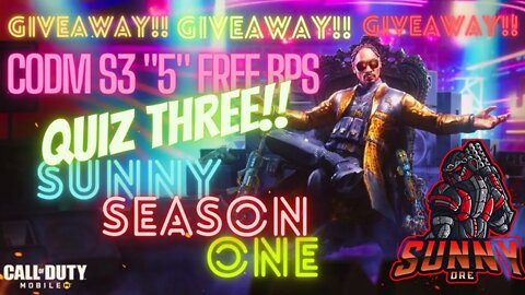 CALL OF DUTY: MOBILE S3 BATTLE PASS GIVEAWAY | SUNNY SEASON 1 | QUIZ THREE | CHECK DESCRIPTION