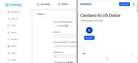 How To Get Free Cardano ADA Cryptocurrency Paid To Click At Coinpayu And Instant Withdraw