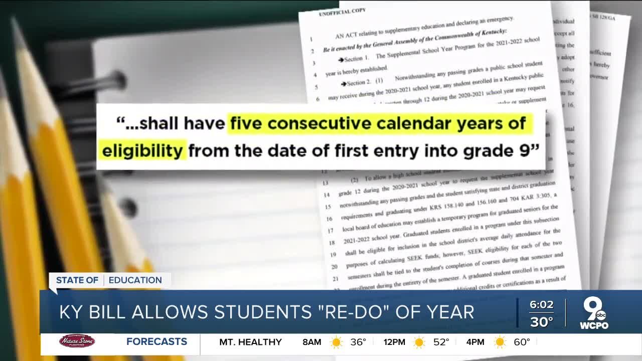 Ky. bill would allow high school students to re-do year