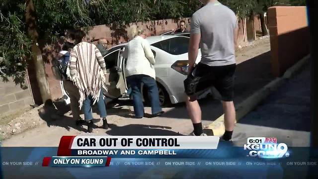 Strangers risk themselves to help out of control driver
