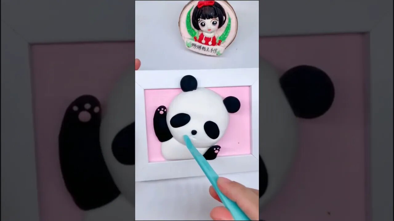 DIY Clay Panda Frame tutorial #clayart #craft #art #clay #claycraft #claywork #polymerclay