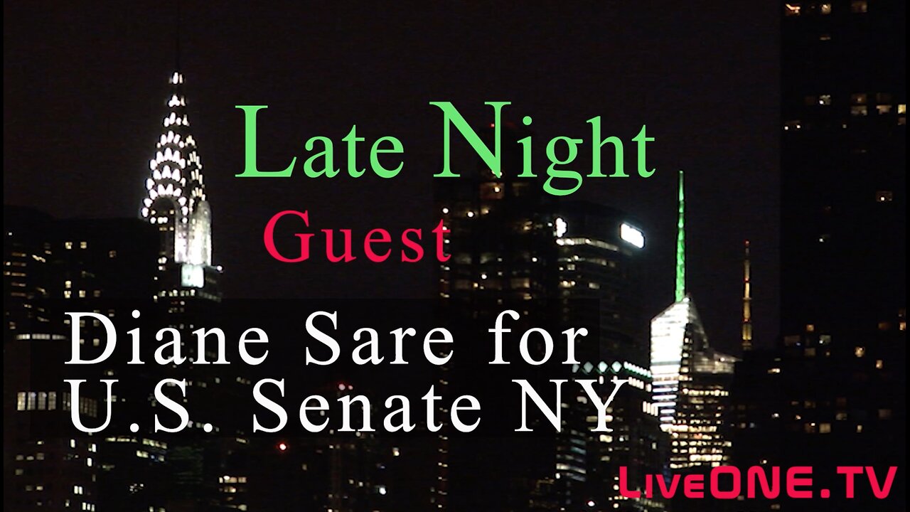 Late Night with Diane Sare ~ U.S. Senate Candidate New York