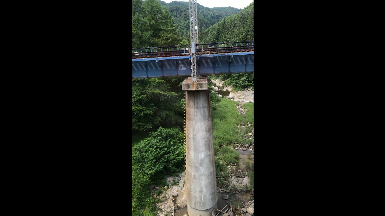 Train trestle in Japan