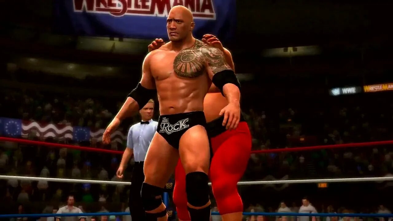 WWE 2K14 Gameplay The Rock vs Yokozuna