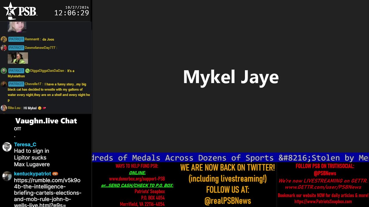 2024-10-27 12:00 EDT - Mykle covering: