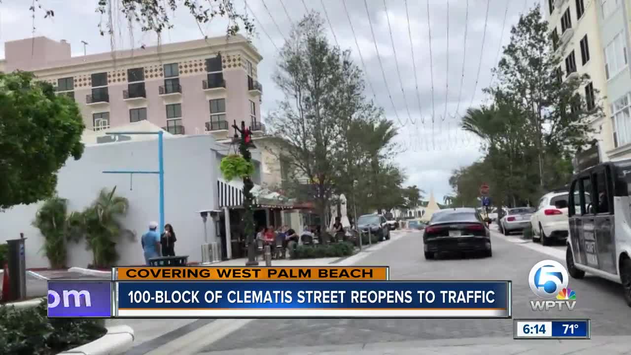 100 block of Clematis Street reopens in West Palm Beach