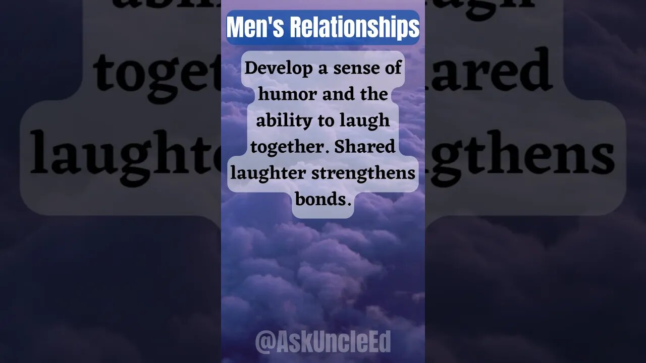 Men's Relationships : Sense of Humor