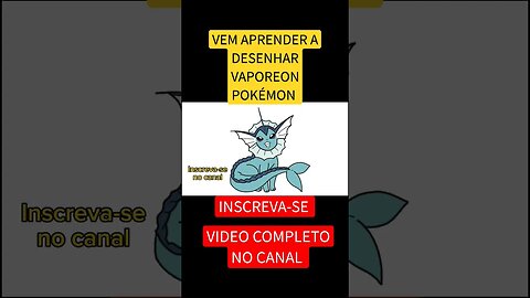 COMO DESENHAR VAPOREON POKÉMON FÁCIL #shorts #short #pokemon #vaporeon