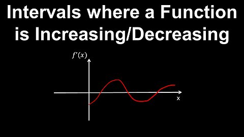 Derivative, f(x) Increasing or Decreasing - Calculus