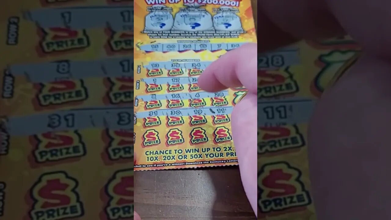 Money Bag Lottery Ticket Test!