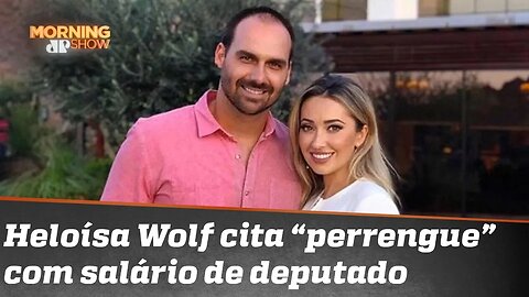 PERRENGUE: Eduardo Bolsonaro condena abordagem sobre fala da mulher dele, Heloísa