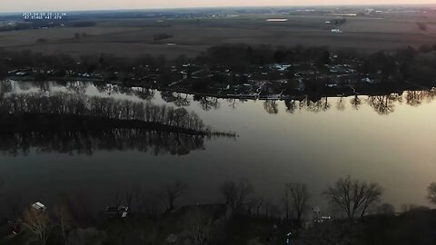 Sunset Flight over the Kankakee River Part 2 (4K)