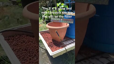 Front Yard Aquaponics - A 600 gallon Rubbermaid Pond System - Adding the grow bed / filter