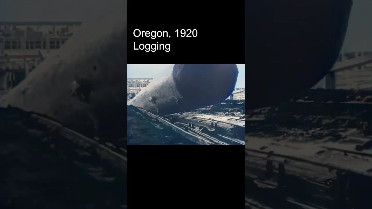 Logging in Oregon 1920 [RESTORED FOOTAGE] AI Enhanced, 60fps