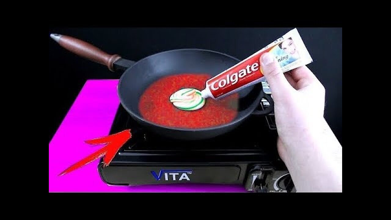 See What Happen if You Drop Toothpaste into HOT PAN (