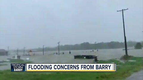 Tropical Storm Barry moves slowly over Louisiana, bringing heavy rains with life-threatening floods