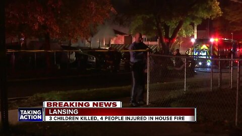 3 children killed, 4 others hurt in Lansing house fire