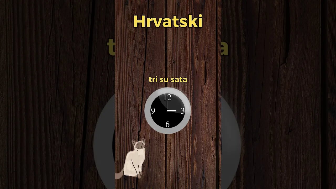 It is three o'clock. Learn Croatian the Easy Way! #shorts #learn #croatian #time