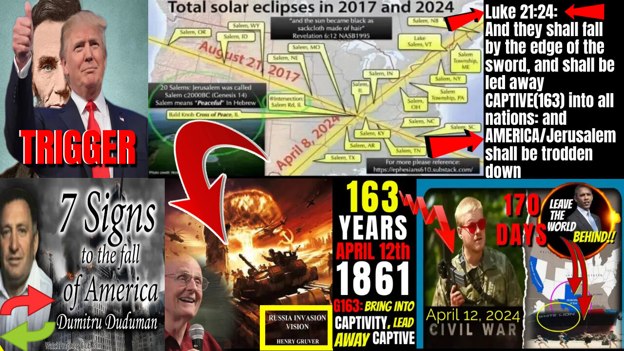 WHY IS NO ONE TALKING ABOUT THIS - APRIL 12 CIVIL WAR SAME DAY ACTUAL CIVIL 163 YEARS - CAPTIVITY - AMERICA IS DONE!! IRAN/ISRAEL GOG OF MAGOG WAR ACTIVATION OF SATANIC SUPER SOLDIERS