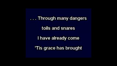 Amazing Grace Karaoke Instrumental Backing Track Lyrics In G