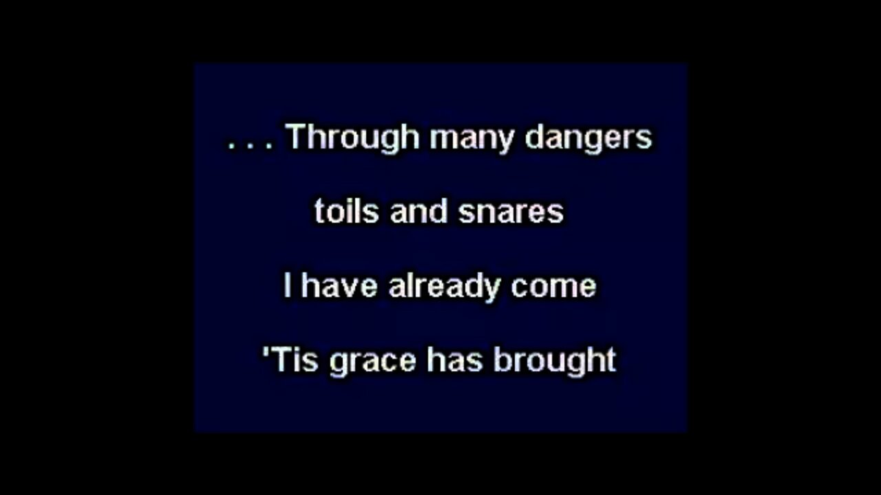 Amazing Grace Karaoke Instrumental Backing Track Lyrics In G