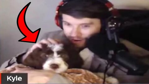 Kyle shows off his NEW dog