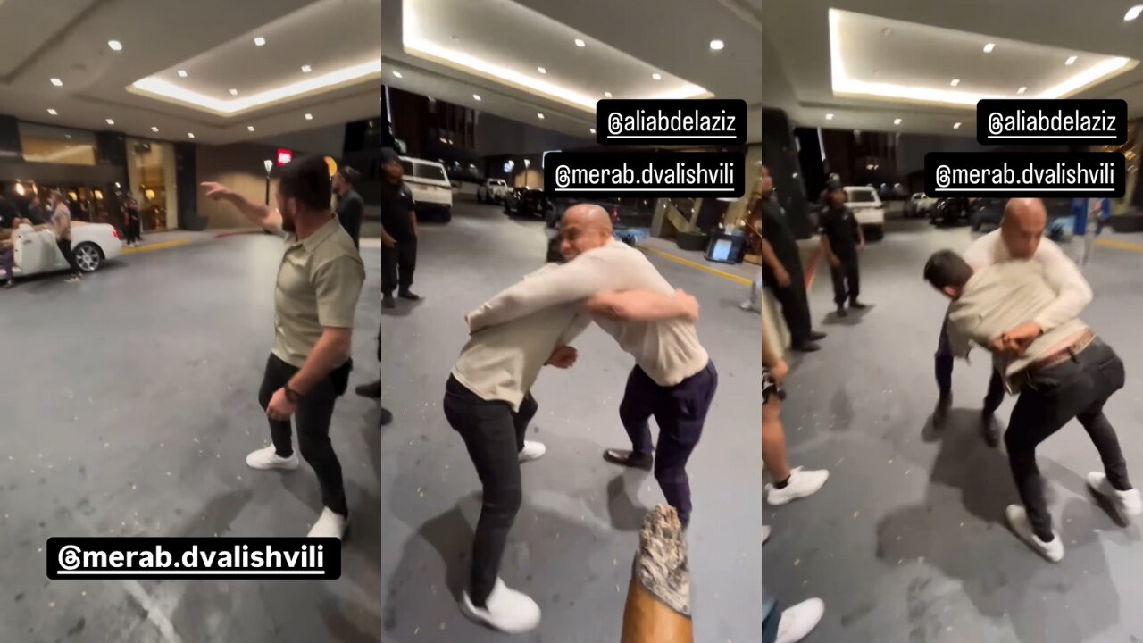 Ali Abdelaziz Start to Wrestle Merab Dvalishvili After Fans Chant "Merab Beats Ali & Umar"