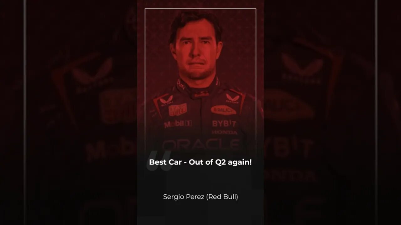 Qatar Qualifying, Perez Out Again!