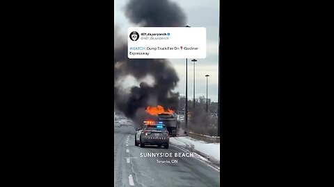 Dump Truck Fire In Toronto