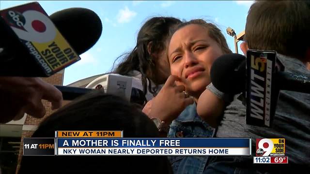 Mother freed after a week in ICE detention