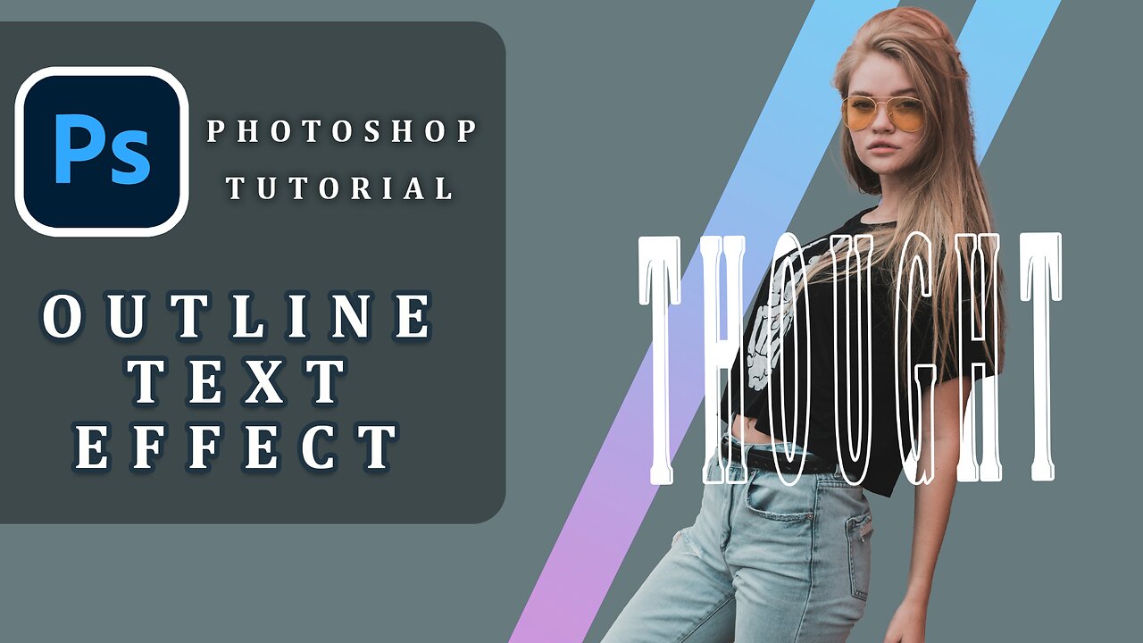 MINUTE PHOTOSHOP | Outline Text Effect in Photoshop 2024 / आउट्लाइन फॉटोशॉप इफेक्ट बनाना सीखे !