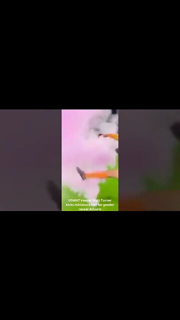 USMNT keeper Matt Turner kicks miniature ball for gender reveal #shorts