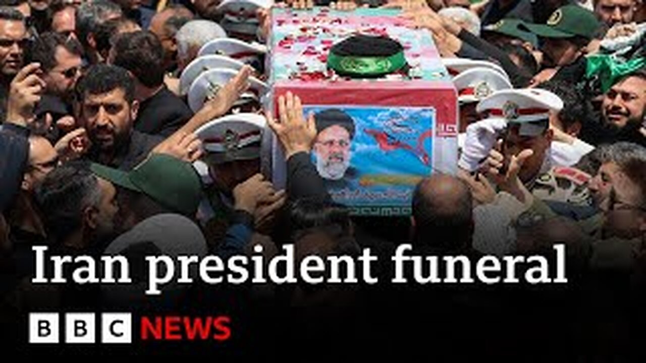 Former Iran President Raisi's burial ceremonyin Mashhad | BBC News