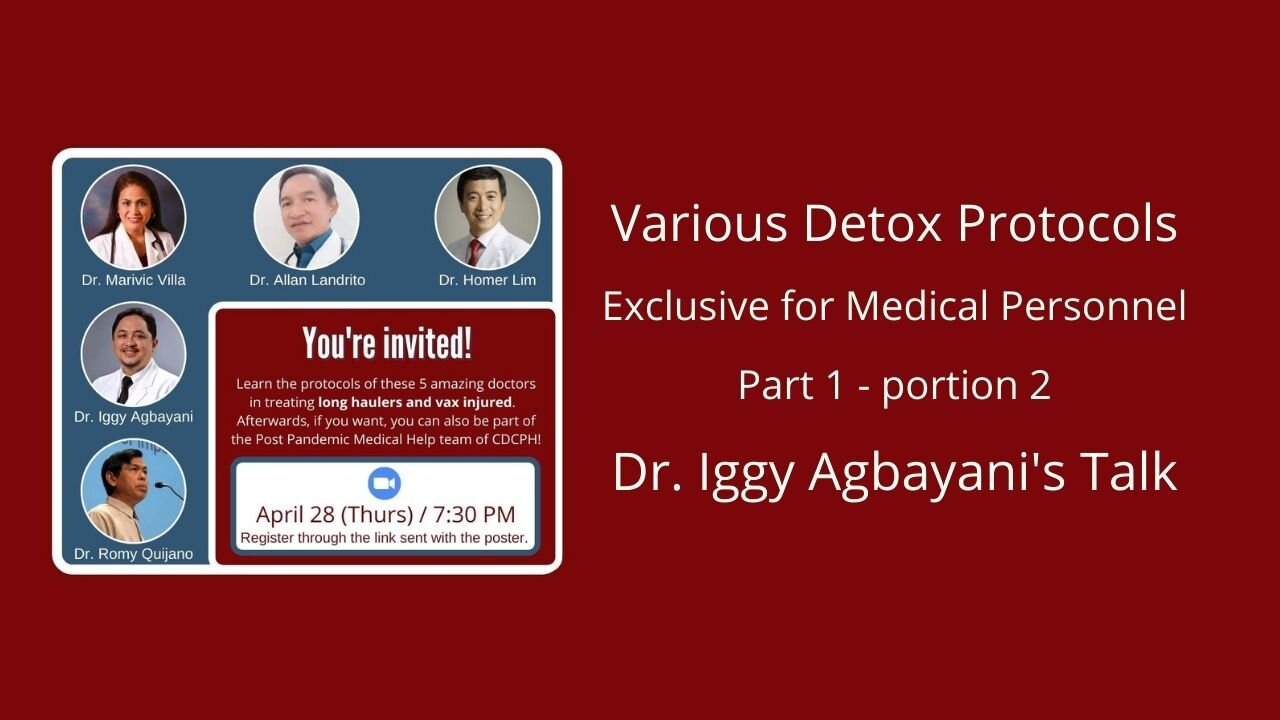 Doctor's Detox Protocol for VI Part 1 with Dr. Iggy Agbayani