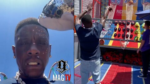 Boosie Upset At The Small Prize He Won Playing Carnival Basketball! 😤