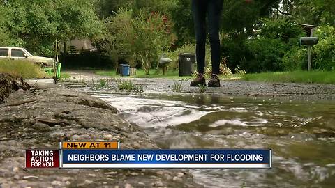 Residents blame street flooding on new housing development in Tampa