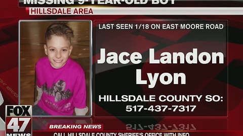9-year-old missing from Hillsdale County