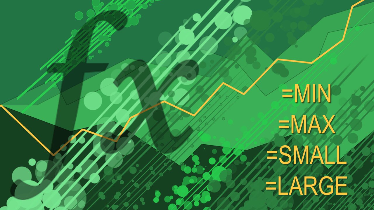 Excel Functions 101 - MIN MAX LARGE SMALL