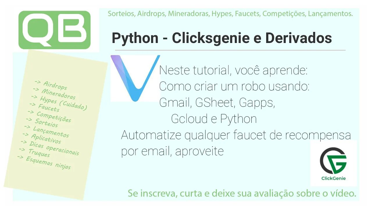 Python - Faucet - Clicksgenie - Lucro com emais recebidos de forma semi ou automatica