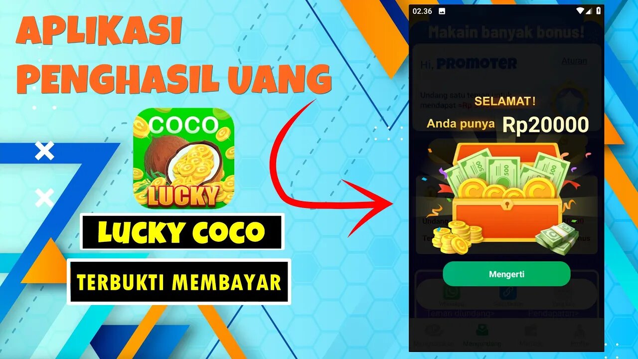 APLIKASI PENGHASIL UANG GRATIS TERBUKTI MEMBAYAR TARBARU 2022 | LUCKY COCO