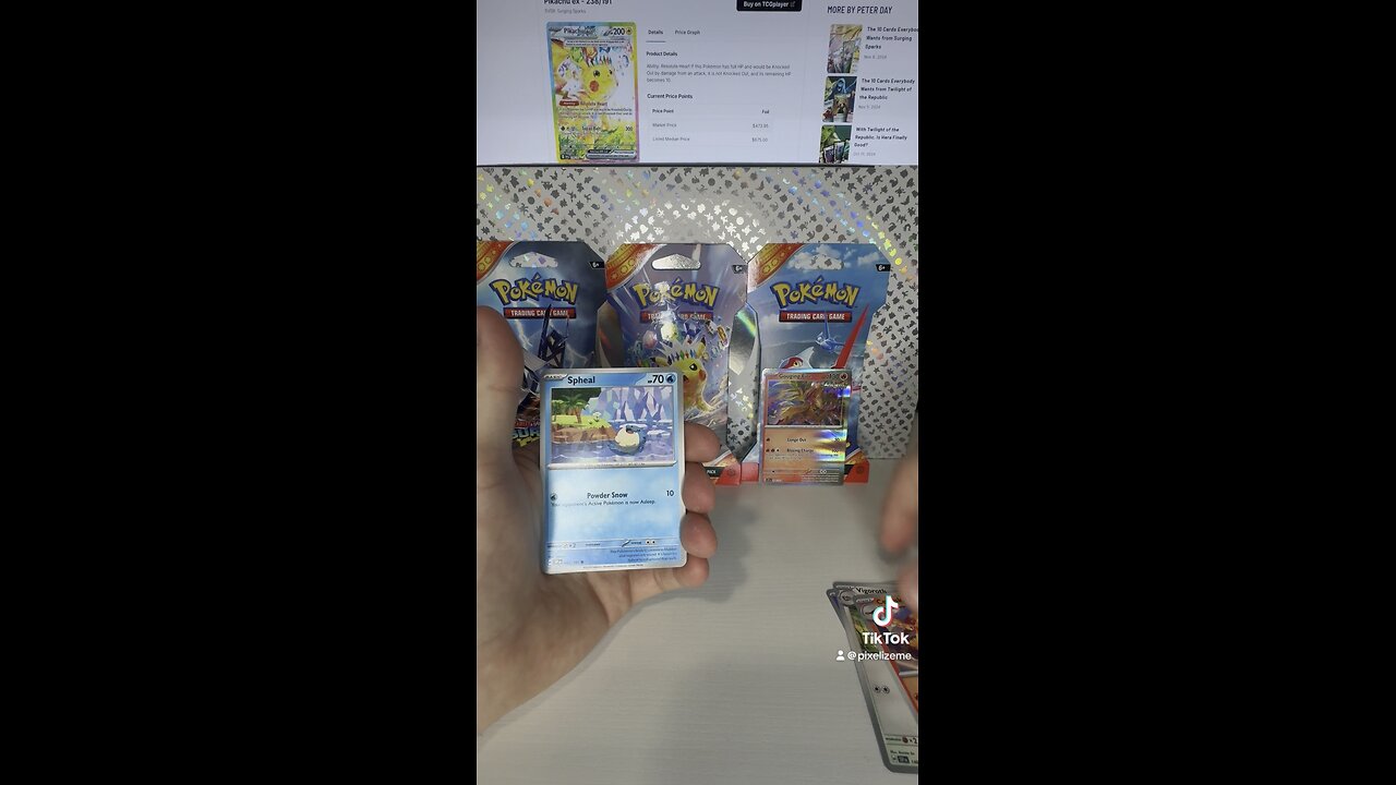 Pokémon surging Sparks - Will I pull the Rare Pikachu Ex Full Art??