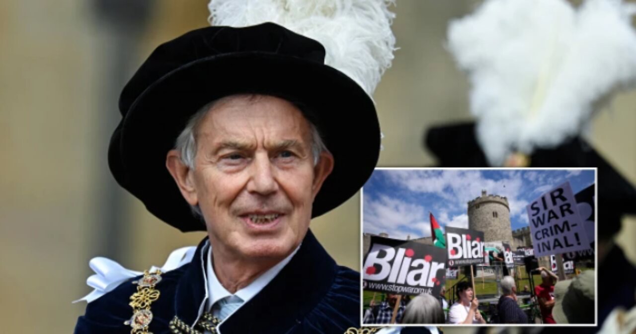 War criminal Tony Blair was made a member of the "Order of the Garter"
