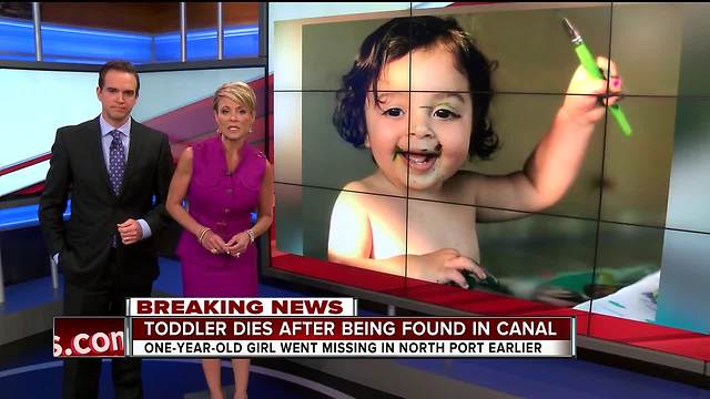 Missing 1-year-old girl dies after being found in North Port canal