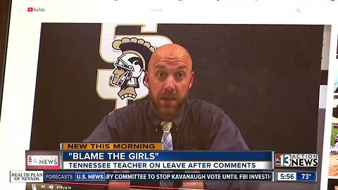 Assistant principal on leave for 'Blame the girls' comment